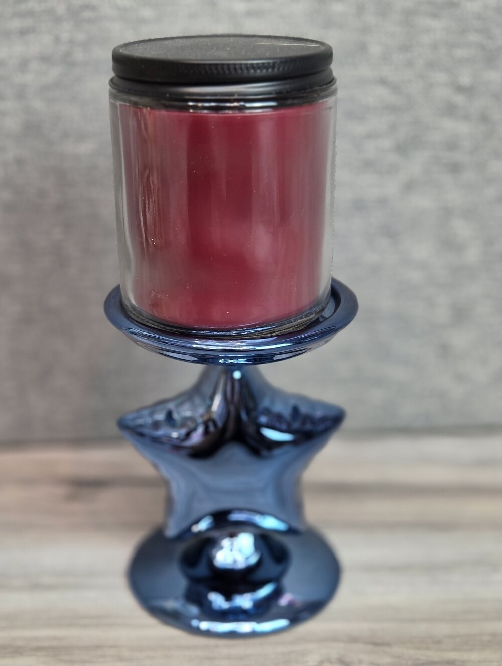 Bath & Body Works Iridescent Blue Star Candle Holder